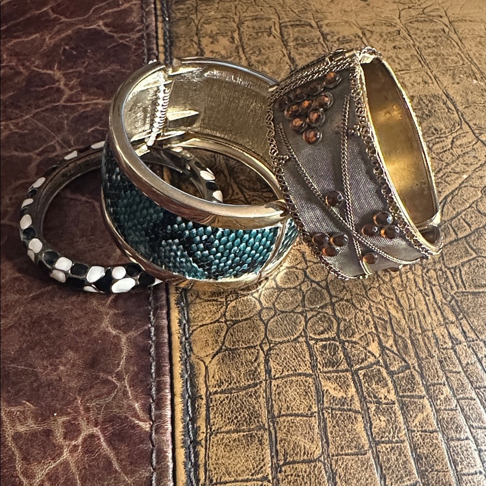 Bundle of 3 Hinged Bangles - Picture 2 of 5